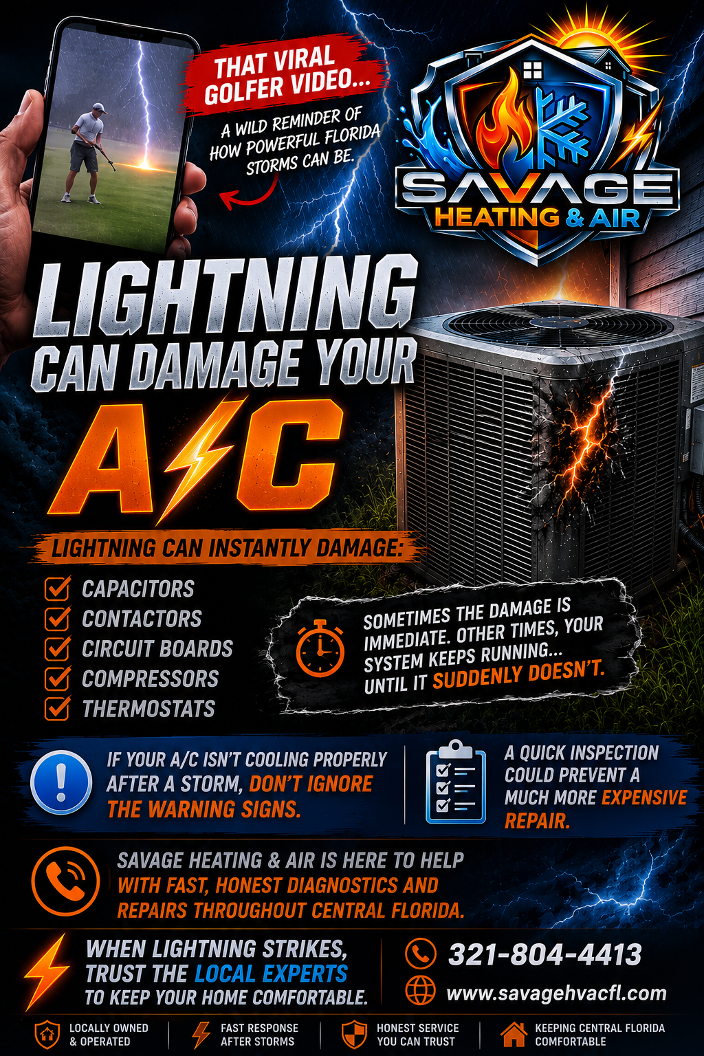 Can Lightning Damage Your AC? What Florida Homeowners Need to Know